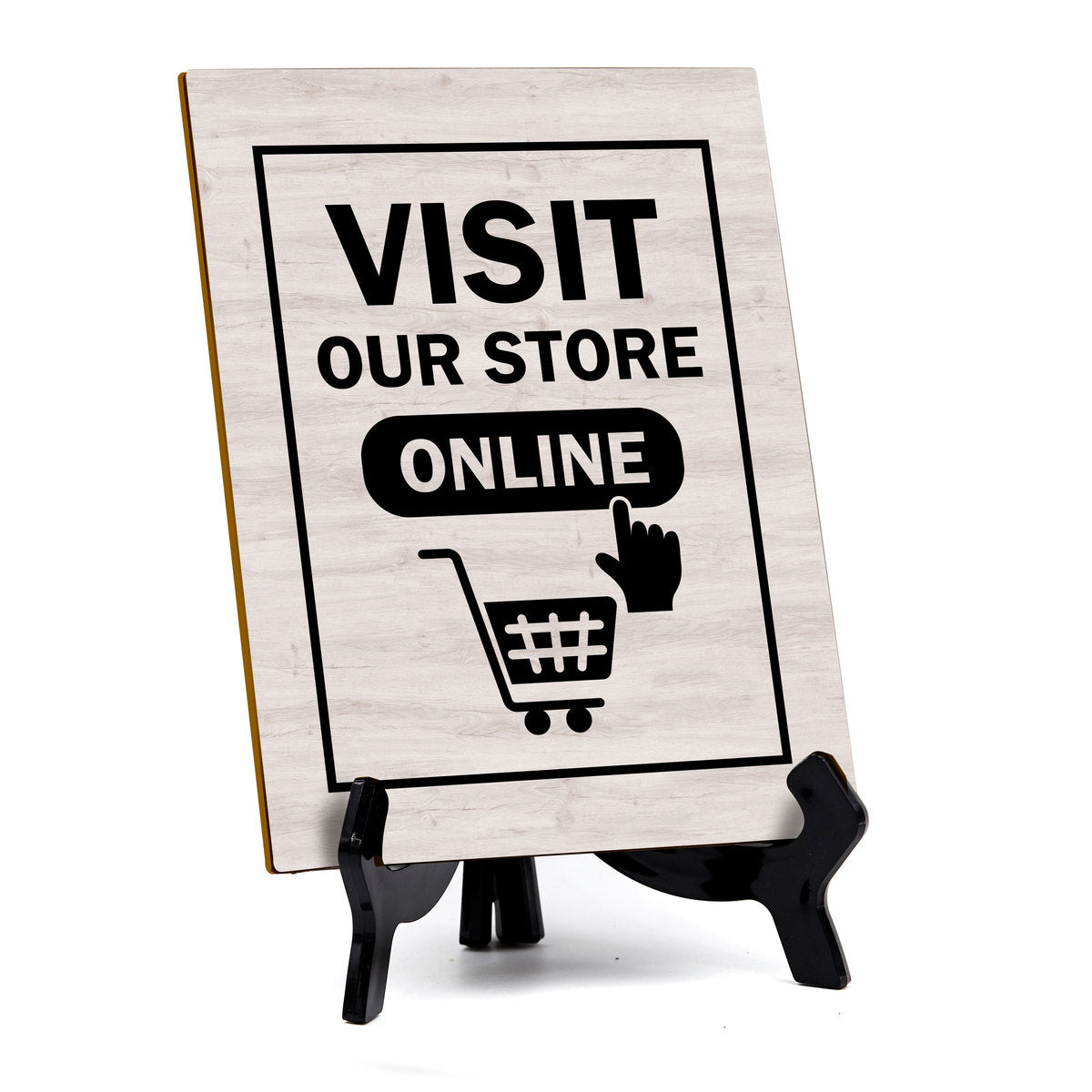 Signs ByLITA Visit Our Store Online Table Sign With Acrylic Stand (6x8“)