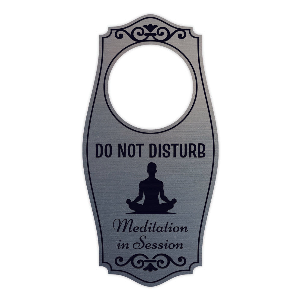 Do Not Disturb Meditation In Session (Man) Door Hanger | House or Business Door Sign