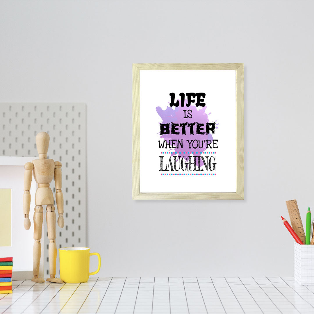 Designs ByLITA Life Is Better When You're Laughing, Wall Print Art | Motivational Home Decor