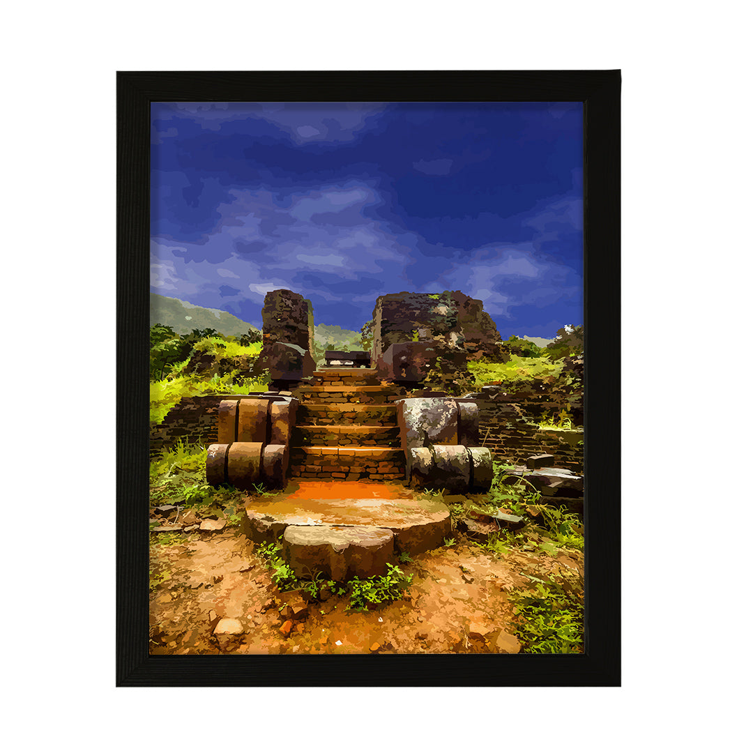 Designs ByLITA Sunset Ancient Footsteps, Wall Print Art | Old Masterpieces | Stylish Modern Decoration For The Home and Office