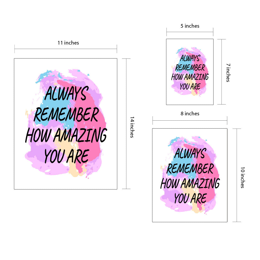 DIGITAL DOWNLOAD  Always Remember How Amazing You Are 11 x 14" Wall Print (Unframed) | Motivational Office & Home Decor