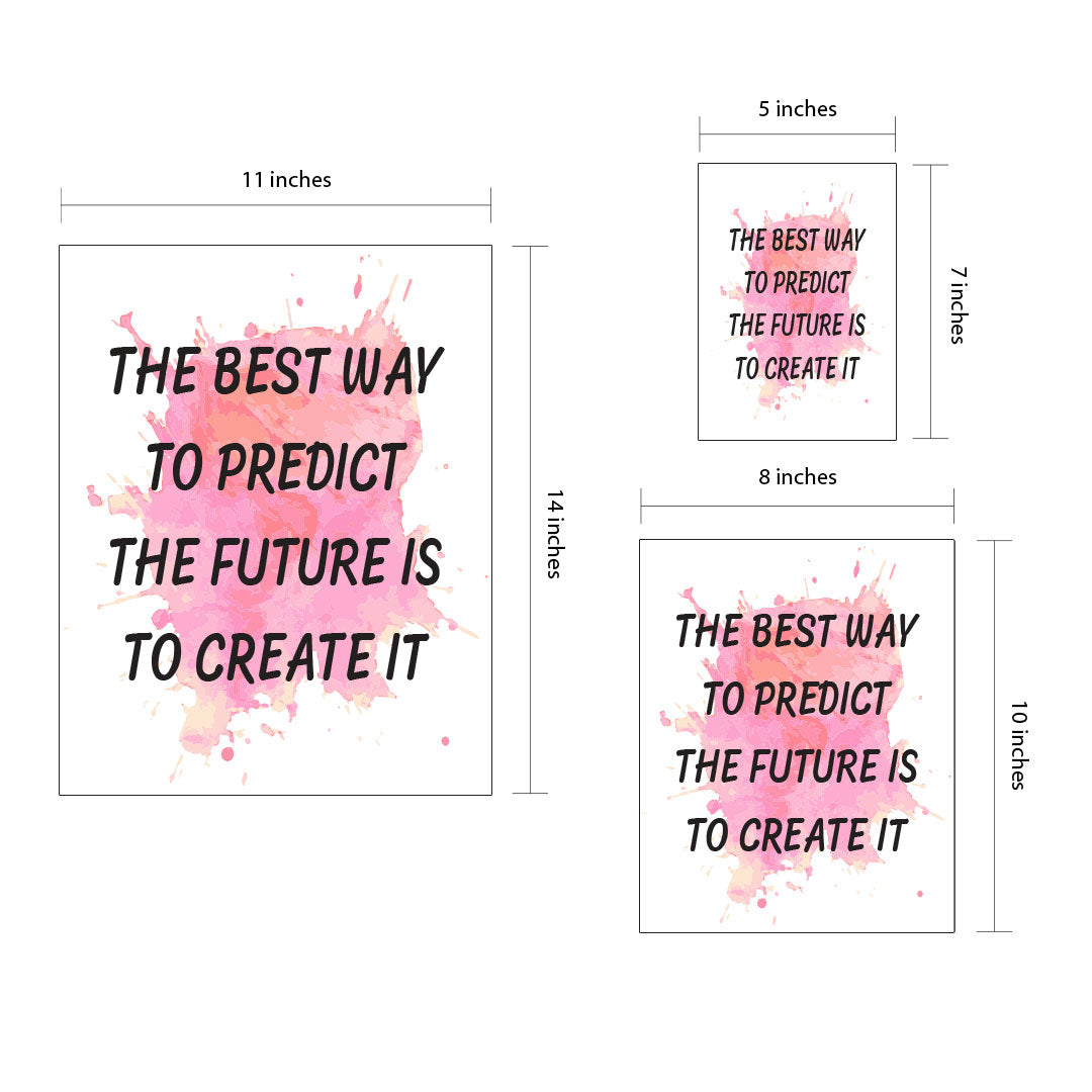 DIGITAL DOWNLOAD The Best Way To Predict The Future Is To Create It 11 x 14" Wall Print (Unframed) | Motivational Office & Home Decor