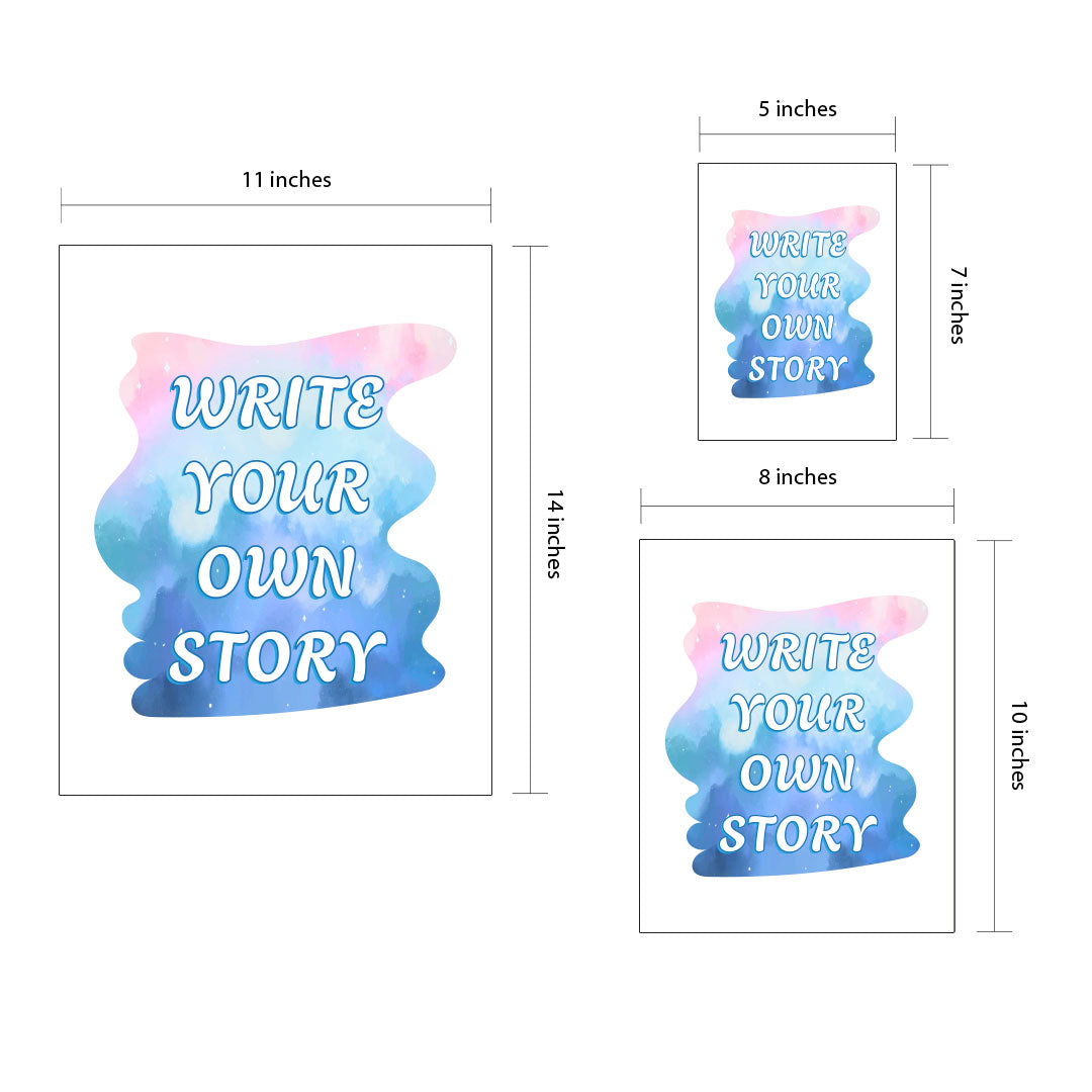 DIGITAL DOWNLOAD  Write Your Own Story 11 x 14" Wall Print (Unframed) | Motivational Office & Home Decor