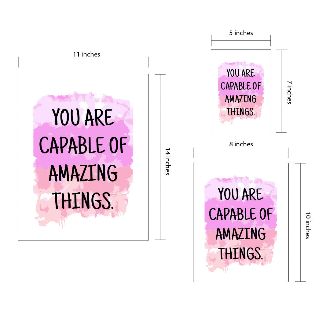 Digital Download You Are Capable Of Amazing Things 11 x 14" Wall Print (Unframed) | Motivational Office & Home Decor