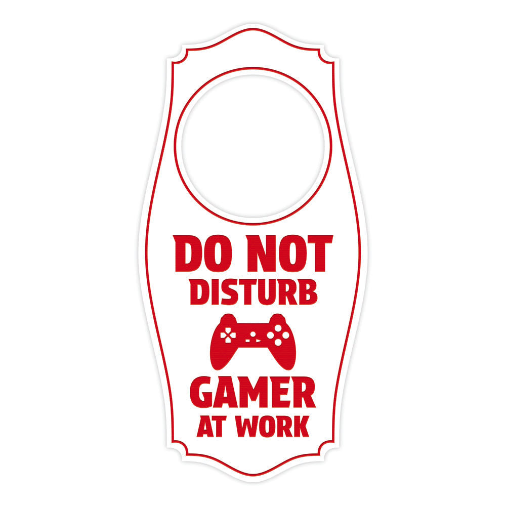 Do Not Disturb Gamer At Work Door Hanger | House or Business Door Sign