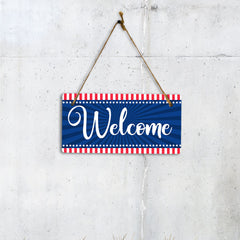 Welcome 5x10 Hanging Plus Wall or Door Sign | USA Home Decor