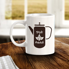 Pot Head 11oz Plastic or Ceramic Coffee Mug | Funny Office & Home Cups