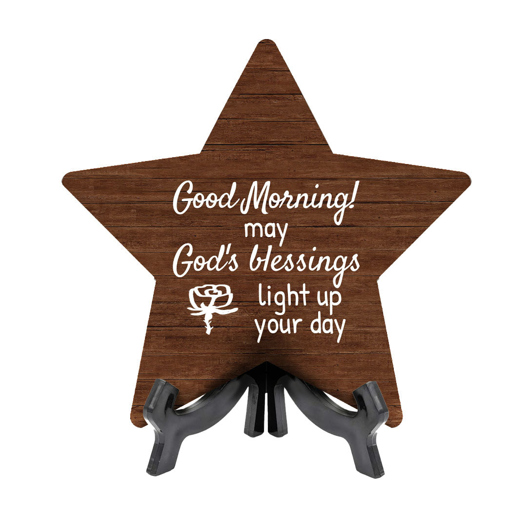 Good Morning Star Table Sign | Family Home Decor | Church And Home Table Signs