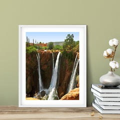 Designs ByLITA Tranquil Mediterranean Waterfall, Wall Print Art | Old Masterpieces | Stylish Modern Decoration For The Home and Office