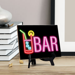 Signs ByLITA Bar Table Sign with Acrylic Stand (6x8“)