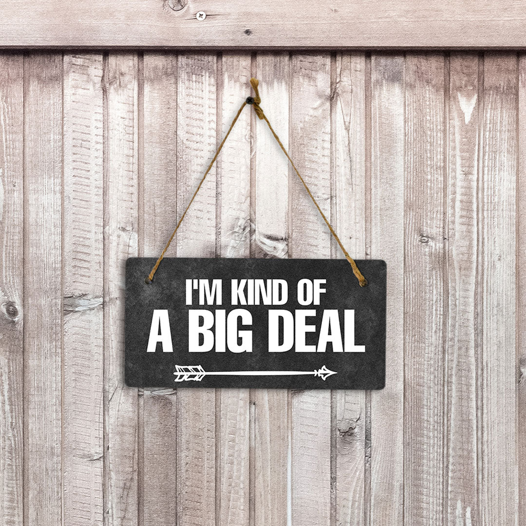 I'm Kind Of A Big Deal 5x10 Hanging Plus Wall or Door Sign | Home & Office Decor