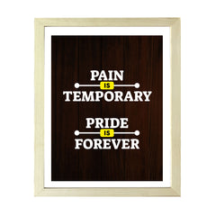 Designs ByLITA Pain Is Temporary Pride Is Forever, Wall Print Art | Motivational Home Decor