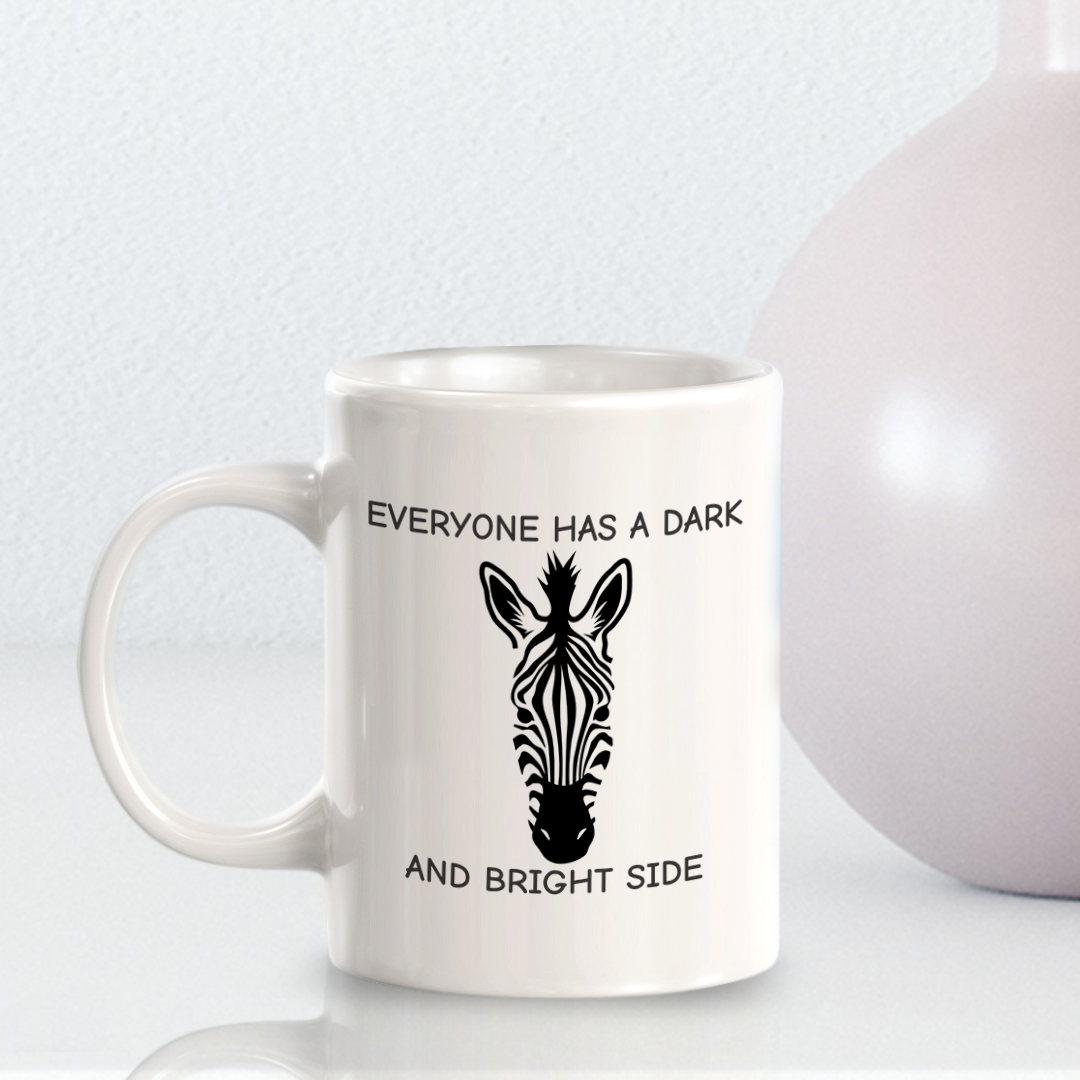 Everyone has a dark and bright side 11oz Plastic or Ceramic Coffee Mug | Funny Animal Mugs