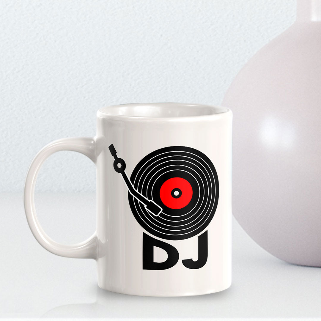 DJ 11oz Plastic or Ceramic Coffee Mug | Novelty Cup for Musicians