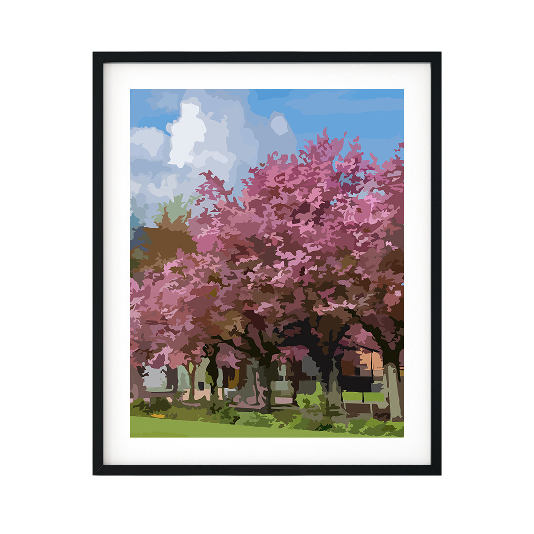Designs ByLITA Blooming Cheery Blossom, Wall Print Art | Beautiful Flowers | Stylish Modern Decoration For The Home and Office