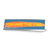 Signs ByLITA You Are The Fire, Silver Frame, Desk Sign (2x8")