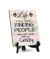 Home & Family Themed Decoration Table Sign with Acrylic Stand (6x8“) | Home & Family Decor