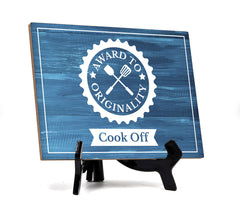 Signs ByLITA Award to Originality Cook Off, Table Sign with Acrylic Stand (8 x 6")