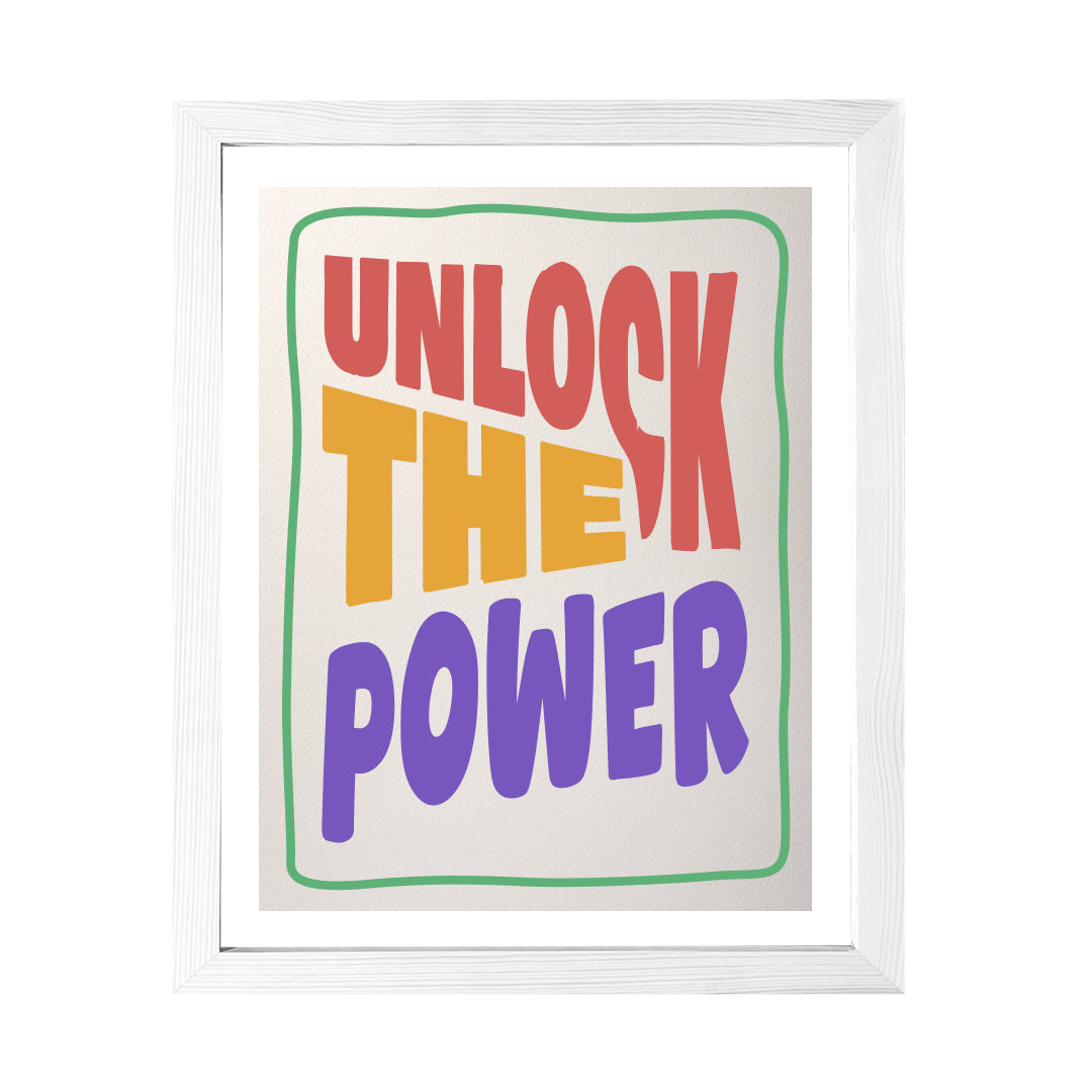 Designs ByLITA Unlock the Power, Wall Print Art | Funky Home Decor
