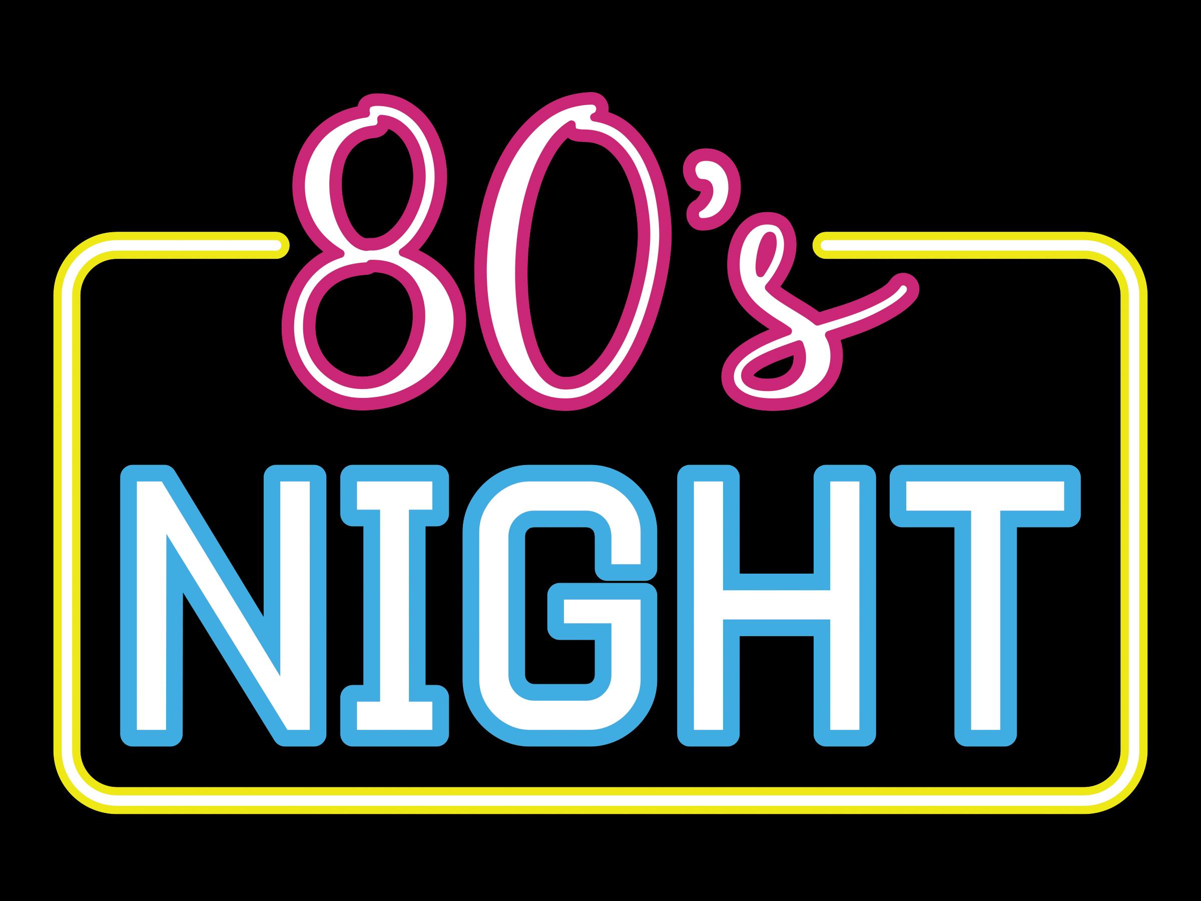Signs ByLITA 80's Night Table Sign With Acrylic Stand (6x8“)