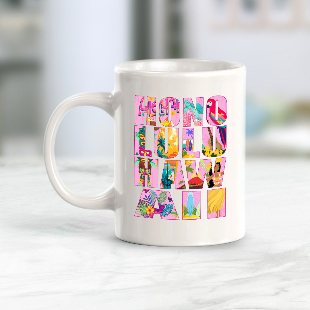 Honolulu, Hawaii 11oz Plastic or Ceramic Mug | American Cities Coffee Cups