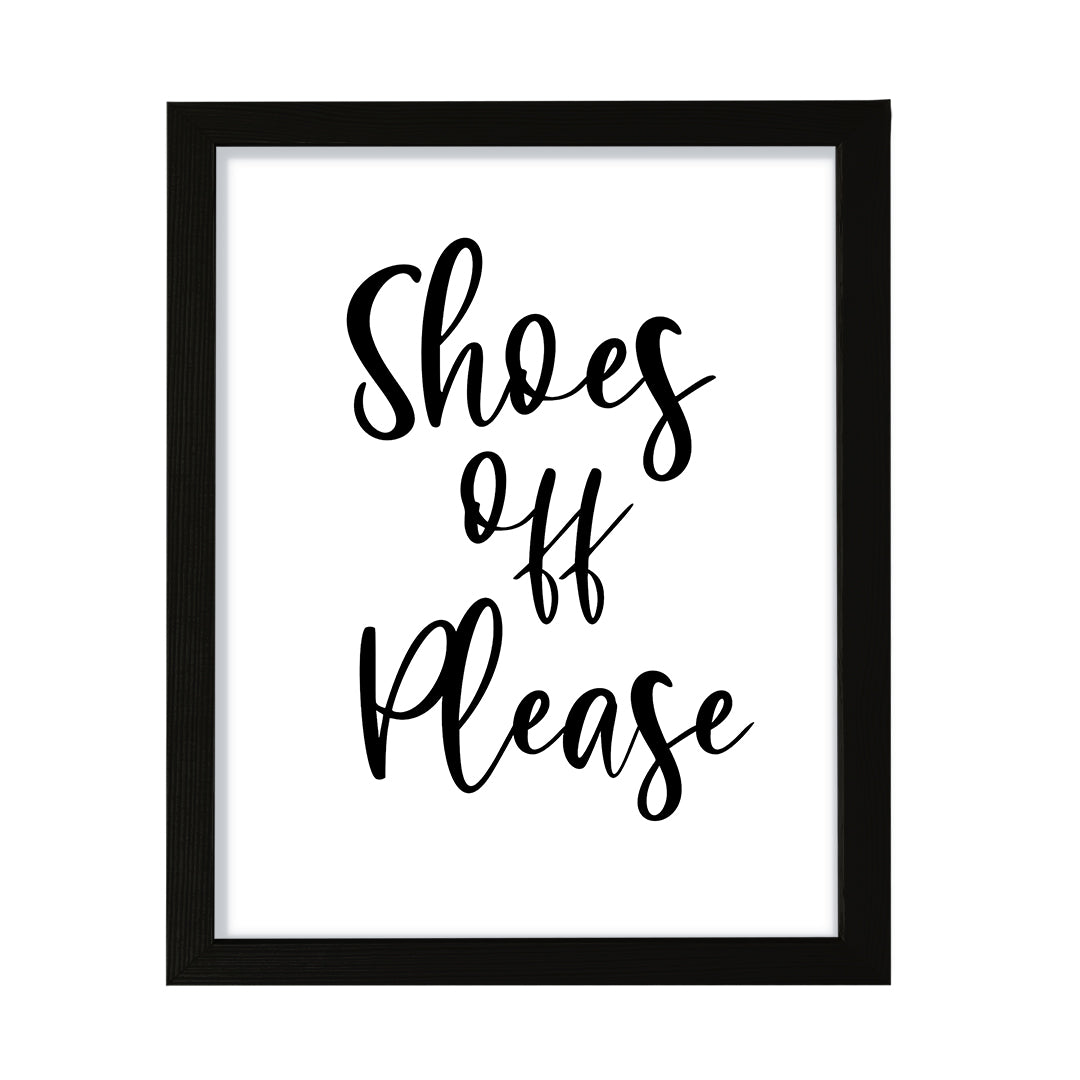 Shoes Off Please, Framed Wall Art, Home Décor Prints