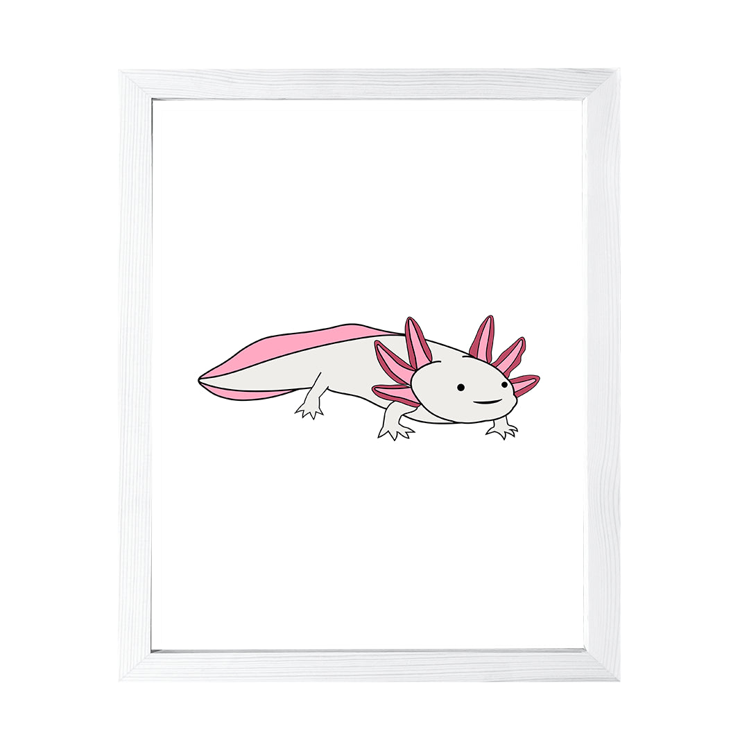 Designs ByLITA Axolotl, Wall Print Animals Art | Family Presents | Bedroom | Stylish Kindergarten Decor
