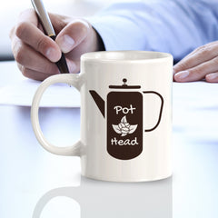 Pot Head 11oz Plastic or Ceramic Coffee Mug | Funny Office & Home Cups