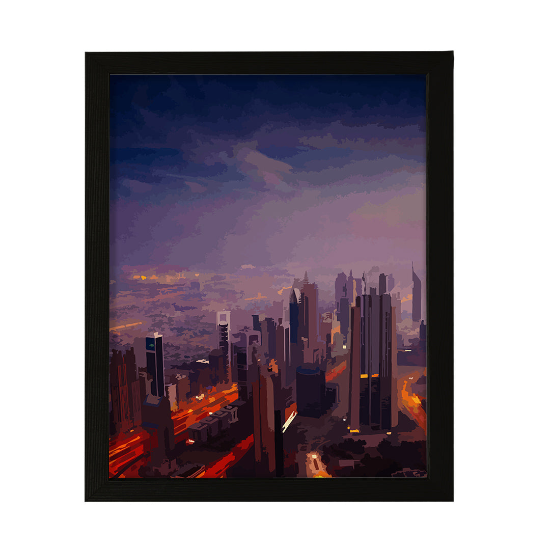 Designs ByLITA Urban Dusk Nightfall, Wall Print Art | Old Masterpieces | Stylish Modern Decoration For The Home and Office