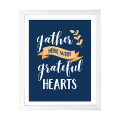 Designs ByLITA Gather Here With Grateful Hearts, Wall Print Art | Family Home Décor