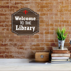 Heritage Plus Welcome to The Library Wall or Door Sign | School Signage