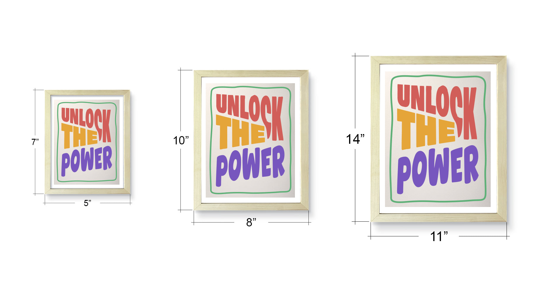 Designs ByLITA Unlock the Power, Wall Print Art | Funky Home Decor
