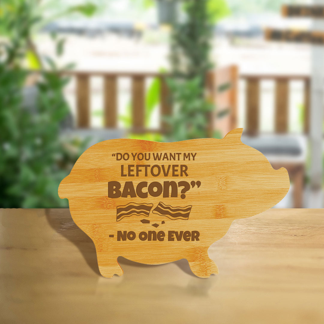 If life gives you lemons, throw them away and get some bacon. (13.75 x 8.75") Pig Shape Cutting Board | Funny Decorative Kitchen Chopping Board