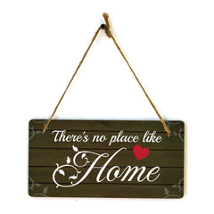 There's No Place Like Home 10x5 Hanging Plus Wall or Door Sign | Family Home Decor