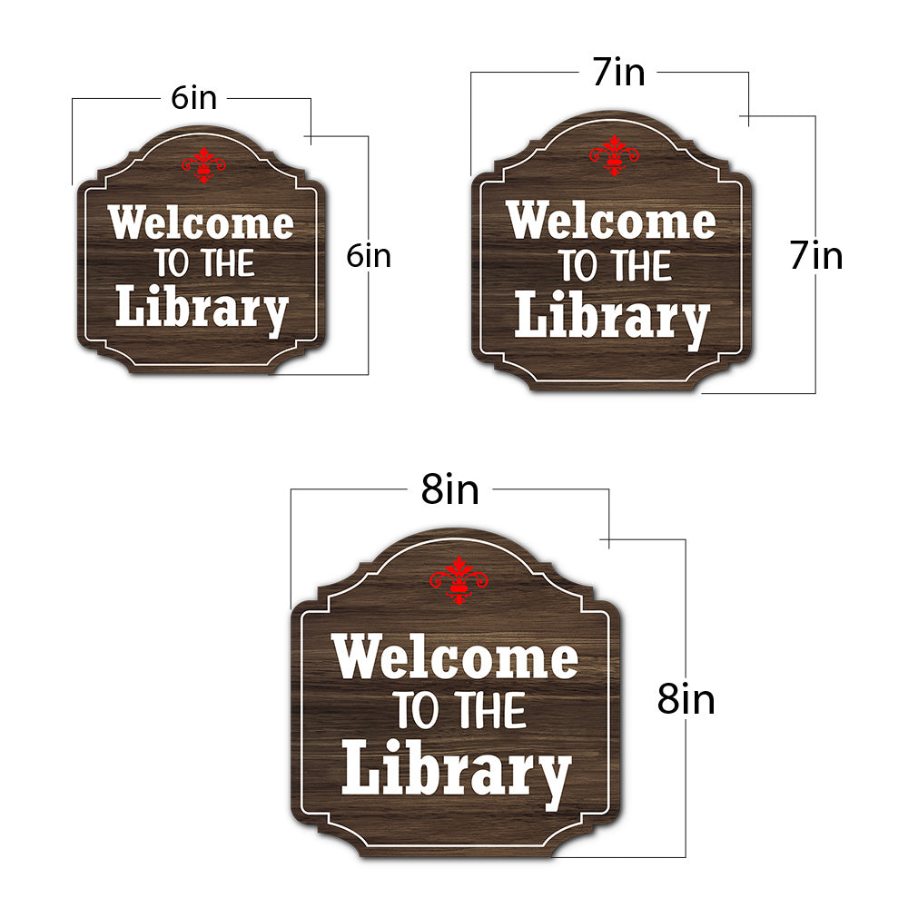 Heritage Plus Welcome to The Library Wall or Door Sign | School Signage