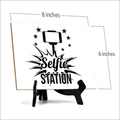 Signs ByLITA Selfie Station Phone, Table Sign with Acrylic Stand (6x8“)