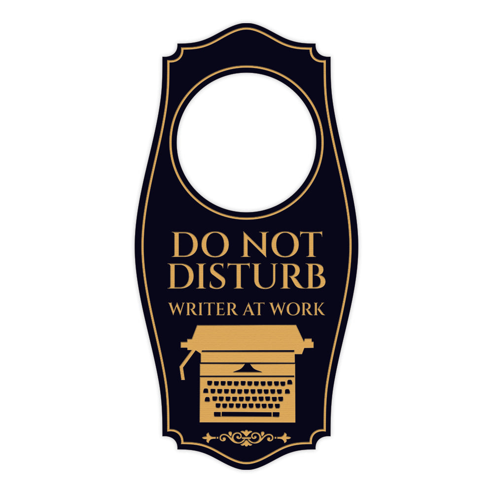Do Not Disturb Writer At Work Door Hanger | House or Business Door Sign