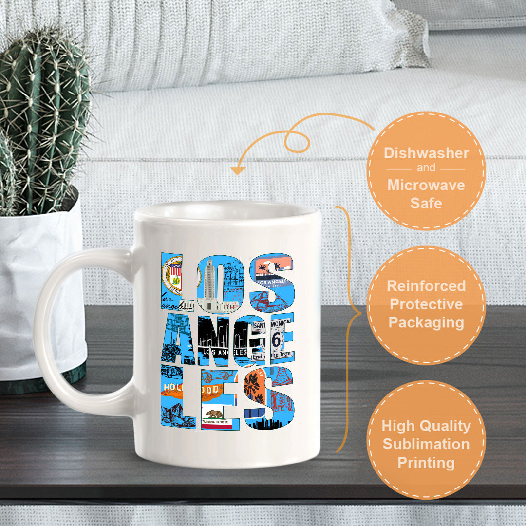 Los Angeles, California 11oz Plastic or Ceramic Coffee Mug | American Cities Coffee Cups