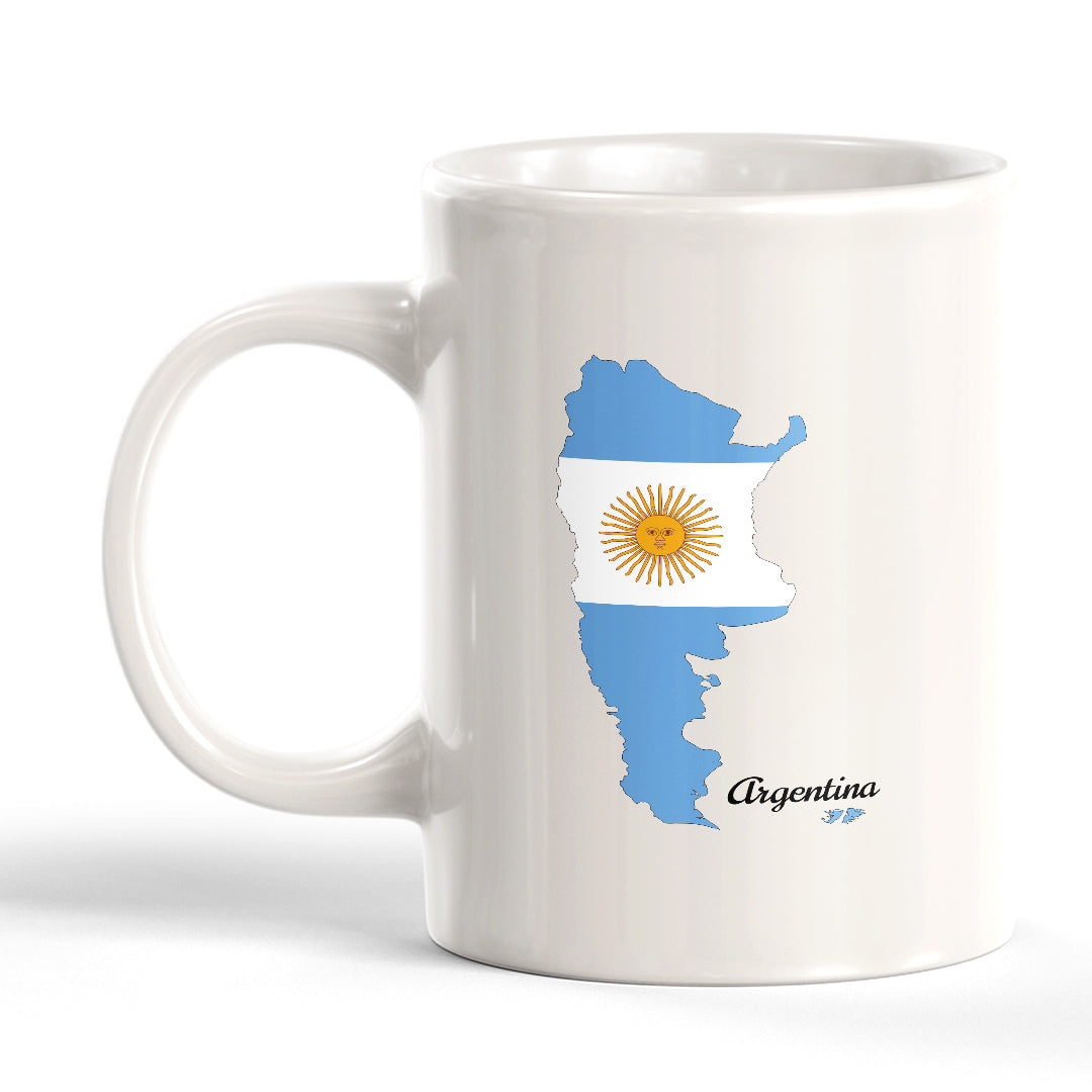 Designs ByLITA Country Outlines and International Flags 11 oz Ceramic Coffee Mugs | Great Novelty Gift | Office Mug Gifts| Workspace | Home space