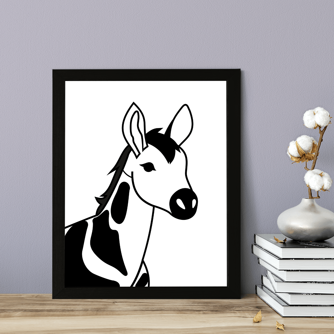 Designs ByLITA Okapi Outlined version, Wall Print Animals Art | Family Presents | Bedroom | Stylish Kindergarten Decor