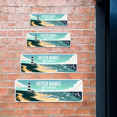 Standard Plus Outer Banks, North Carolina Wall or Door Sign | Famous US Beaches Souvenir