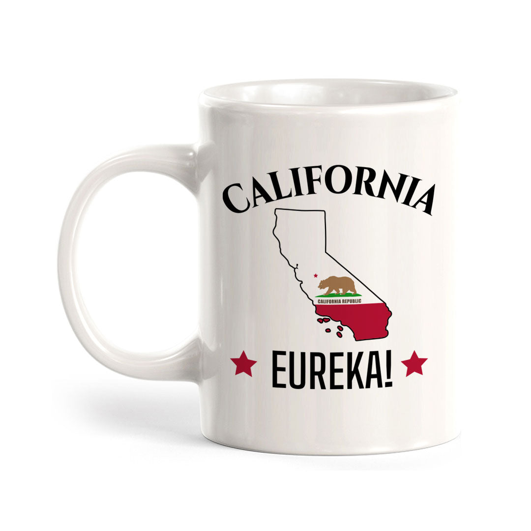 Designs ByLITA California: Eureka! 11oz Plastic or Ceramic Coffee Mug | State Pride Collection
