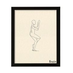 Eagle, FRAMED Print Yoga Wall Art