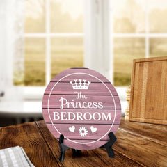 Sign ByLITA Round The Princess Bedroom Table Sign (5x5")
