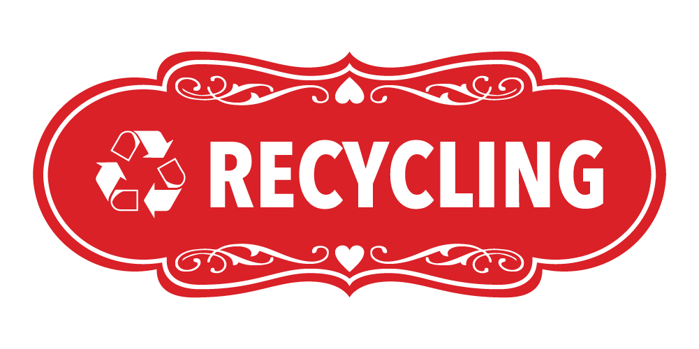 Signs ByLITA Designer Recycling Wall or Door Sign