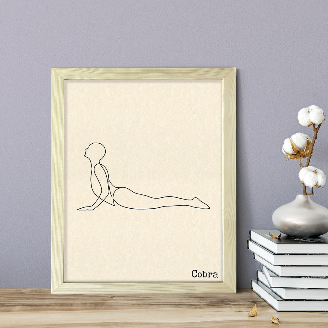 Cobra, FRAMED Print Yoga Wall Art