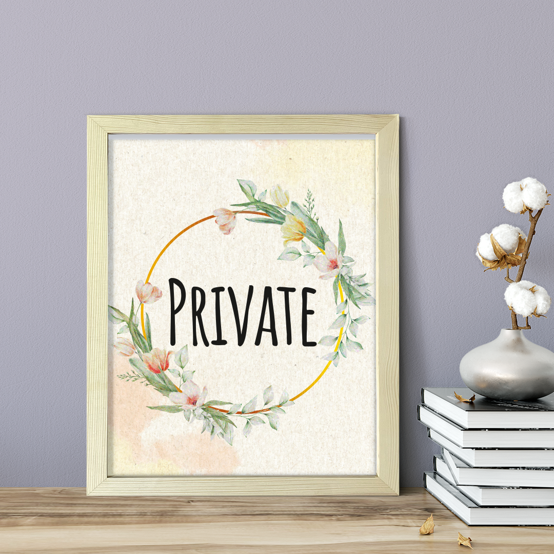 Private, Floral UNFRAMED Print Kitchen Hospitality Wall Art