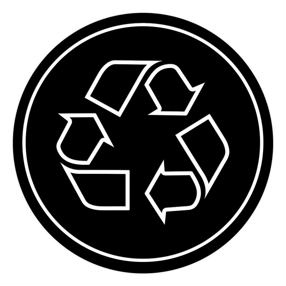 Signs ByLITA Circle Recycling Graphic Door or Wall Sign | Easy Installation | Durable Construction | Promote Health And Safety | Caution Warning Sign for Home, Business and Office Spaces