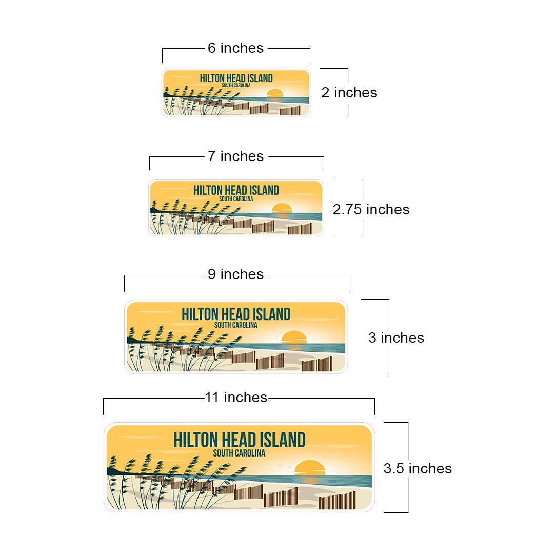 Standard Plus Hilton Head Island, South Carolina Wall or Door Sign | Famous US Beaches Souvenir