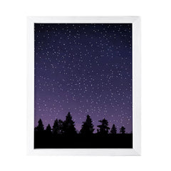 Designs ByLITA Forest Stars Night Sky, Wall Print Art | Beautiful Flowers | Stylish Modern Decoration For The Home and Office